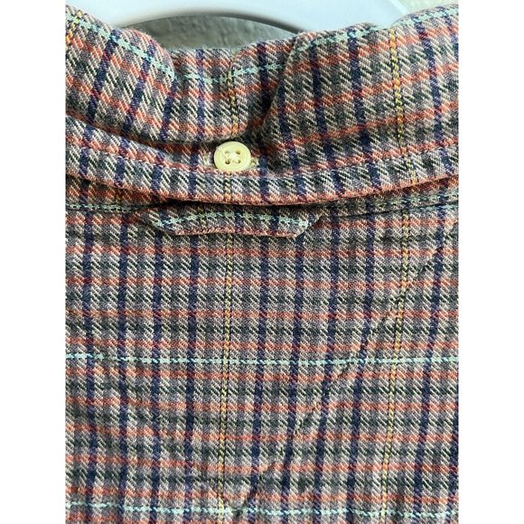 VTG 90s Tommy Hilfiger Button Down Shirt Mens XXL Red Blue Plaid Long Sleeve Y2K - Picture 6 of 8